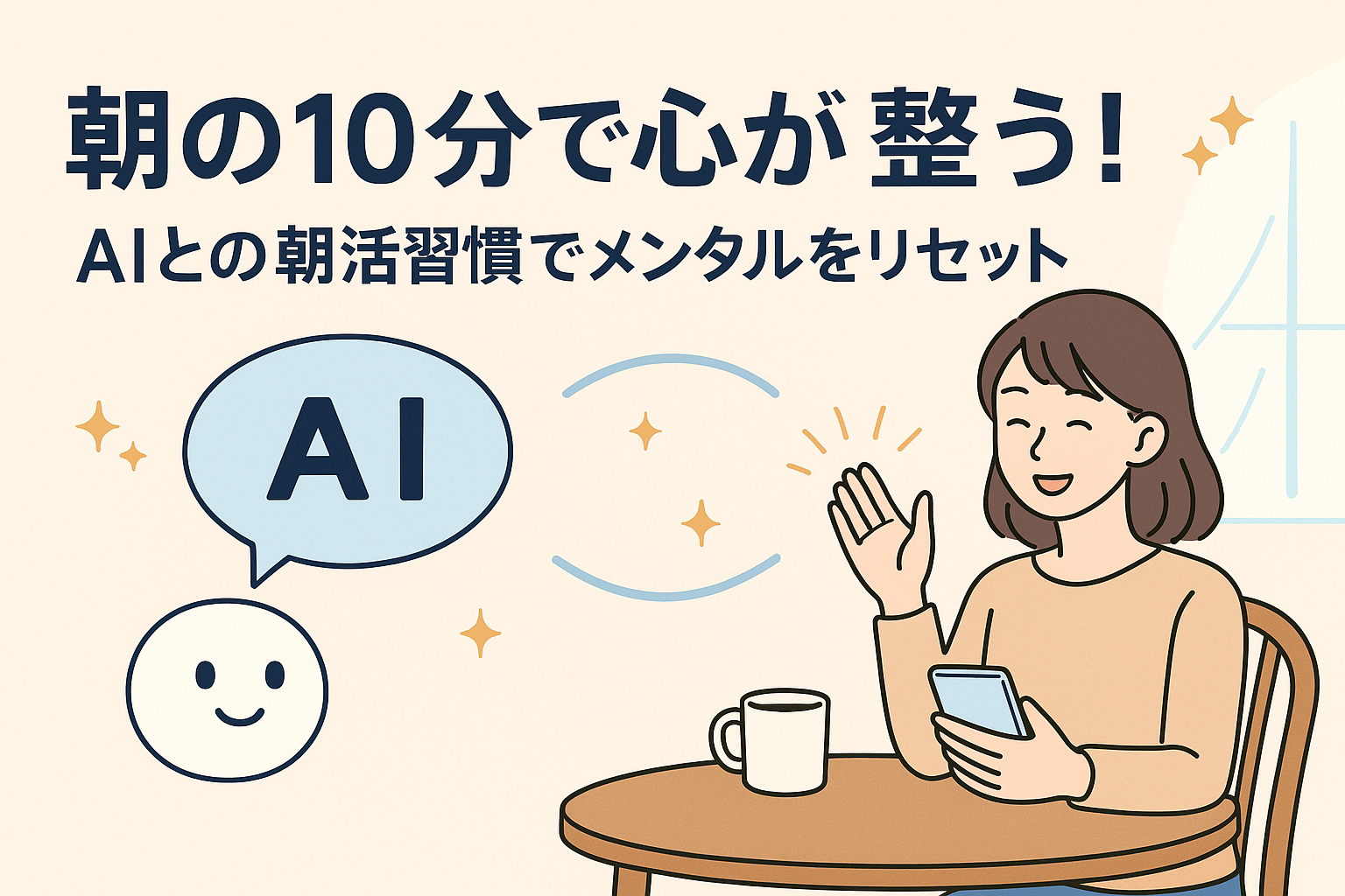 AIとの朝活で自己肯定感が高まる様子