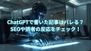 ChatGPTで書いた記事はバレるのかを検証し、SEOや読者の反応も分析した解説画像です。