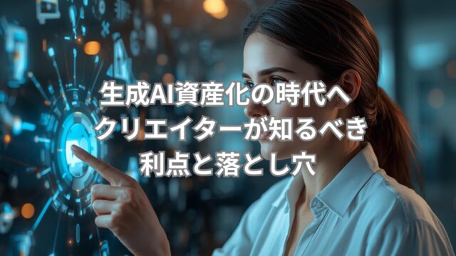 生成AI資産を活用して収益化や作業効率を高めるクリエイターのイメージ画像