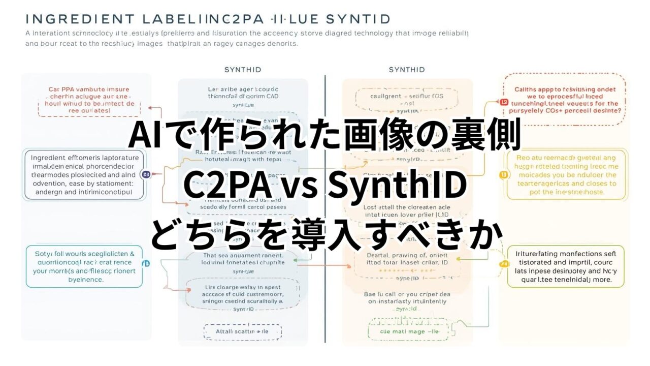AIで作られた画像の裏側：C2PA vs SynthID、どちらを導入すべきか