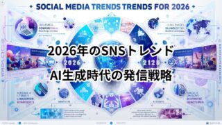 2026年SNS, AI生成, SNSトレンド, AIマーケティング