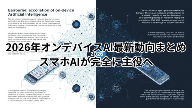 オンデバイスAI 2026の進化でスマホ内処理が高速化したことを説明する図解